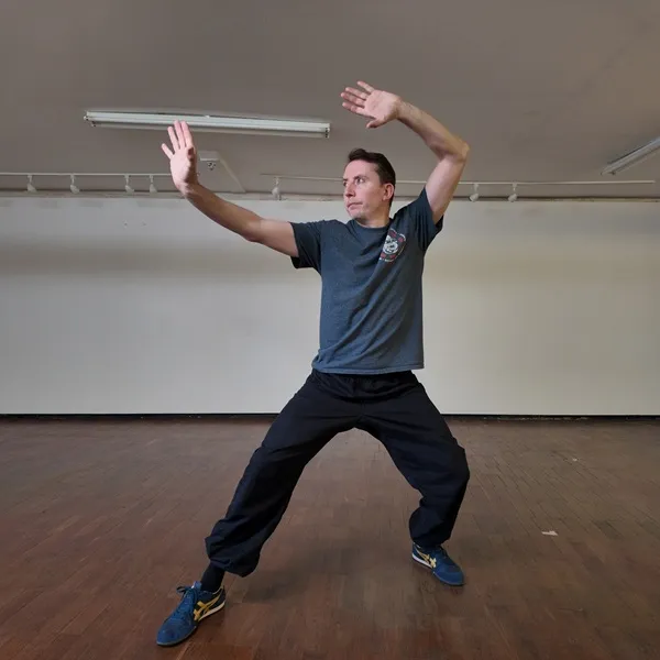 Ollie Smith demonstrating Twist the Body, Leaning Forward Palm