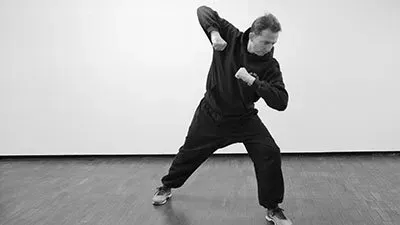 Ollie Smith practising Post-Heaven Bagua Line 5 — elbow methods