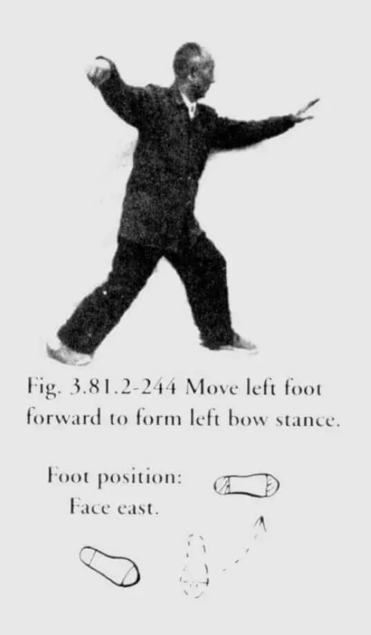 Chen Panling demonstrating a Taijiquan posture from the Nanjing 99 form