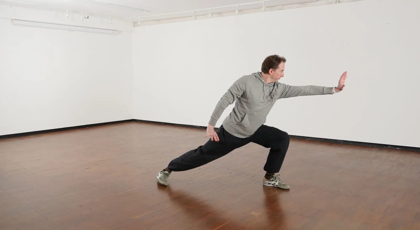 Ollie Smith in a Post-Heaven Baguazhang posture