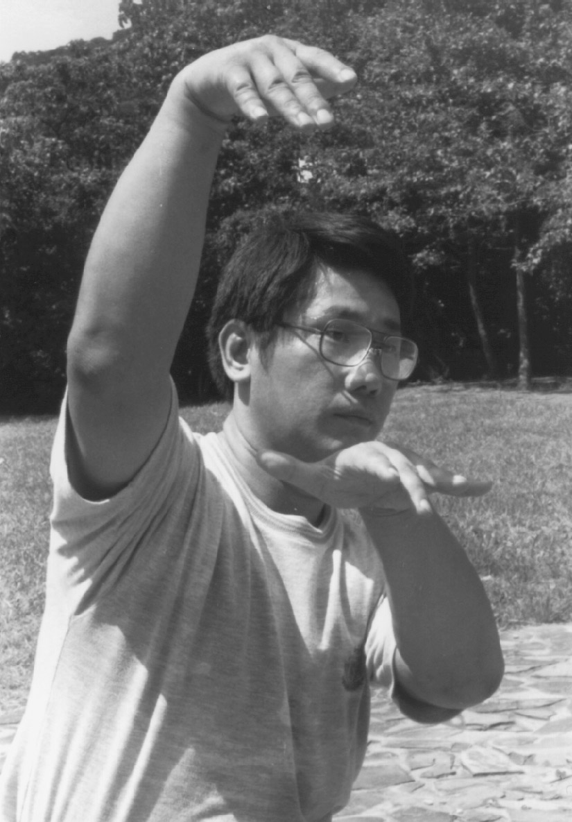 Luo Dexiu demonstrating Baguazhang circle-walking posture