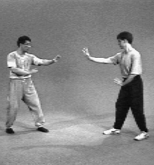Partner drill — sticking hands application
